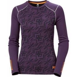 Снимка на Helly Hansen W LIFA ACTIVE GRAPHIC CREW Дамско високо функционално бельо, винен, размер