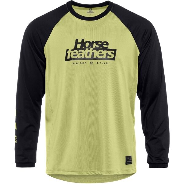 Снимка на Horsefeathers SPIKE LS Мъжка тениска за колоездене, светло-зелено, размер