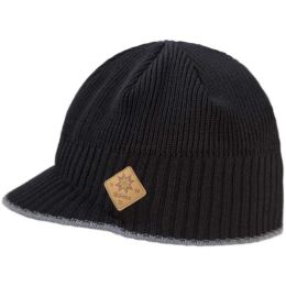 Снимка на Kama MERINO A115 Зимна шапка с козирка, черно, размер