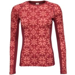 Снимка на KARI TRAA EDITH LONG SLEEVE Дамска тениска от мерино, винен, размер