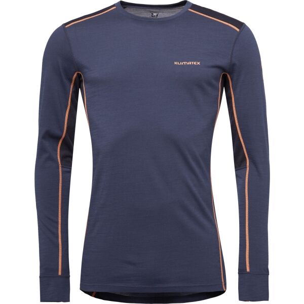 Снимка на Klimatex TASMAN MERINO Мъжка тениска с добавка от мерино, тъмносин, размер XXL