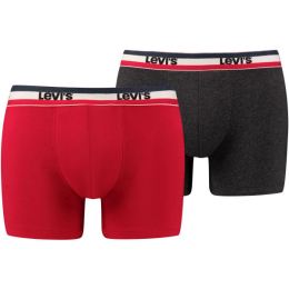 Снимка на Levi's&reg; LEVIS MEN SPRTSWR LOGO BOXER BRIEF 2P Мъжки боксерки, тъмносиво, размер