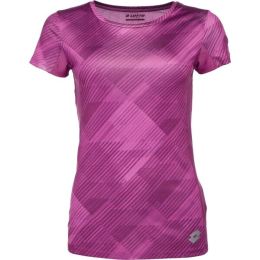 Снимка на Lotto RUNNING TEE W PRT1 Дамска тениска за бягане, винен, размер
