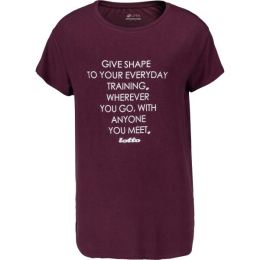 Снимка на Lotto TEE TEXT W VI Дамска тениска, винен, размер