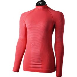 Снимка на Mico L/SLVS MOCK NECK SHIRT WARM CONTROL W Дамска термо блуза, червено, размер