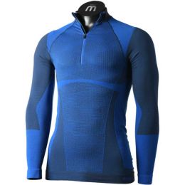 Снимка на Mico L/SLVS ZIP NECK SHIRT WARM CONTROL Мъжка функционална блуза, синьо, размер