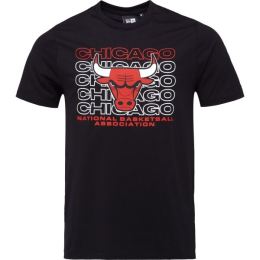 Снимка на New Era CHICAGO BULLS NBA STACK WORDMARK Мъжка тениска, черно, размер