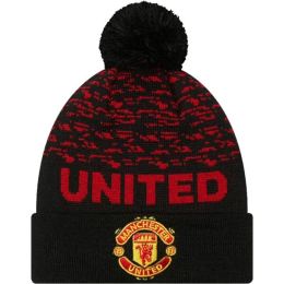 Снимка на New Era MARL BOBBLE CUFF BEANIE MANCHESTER UNITED Зимна шапка, черно, размер UNI