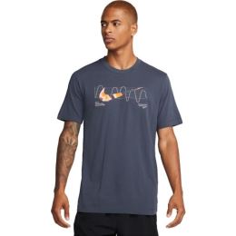 Снимка на Nike DRI-FIT Мъжка тениска за бягане, тъмносин, размер XXL