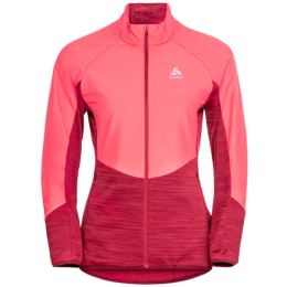 Снимка на Odlo RUN EASY WARM HYBRID Дамско яке за бягане, цвят сьомга, размер