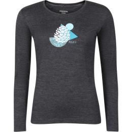 Снимка на PROGRESS HELA CONE Дамска мерино тениска с дълъг ръкав, тъмносиво, размер