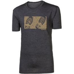 Снимка на PROGRESS HRUTUR STEP Мъжка тениска от мерино, тъмносиво, размер