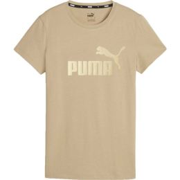 Снимка на Puma ESS+ METALLIC LOGO TEE Дамска тениска, бежово, размер