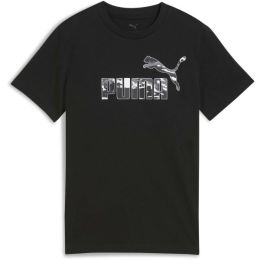 Снимка на Puma ESSENTIALS + CAMO LOGO TEE B Детска тениска, черно, размер