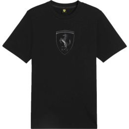 Снимка на Puma FERRARI RACE TONAL BIG SHIELD TEE Мъжка тениска, черно, размер