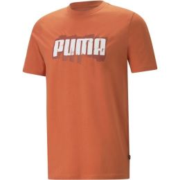 Снимка на Puma GRAPHICS PUMA WORDING TEE Мъжка тениска, оранжево, размер