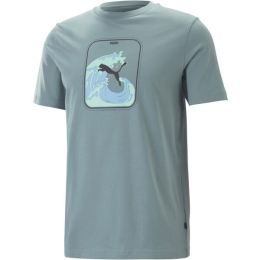 Снимка на Puma GRAPHICS WAVE TEE Мъжка тениска, зелено, размер