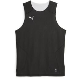 Снимка на Puma HOOPS TEAM REVERSE PRACTICE JERSEY Мъжка фланелка за баскетбол, черно, размер