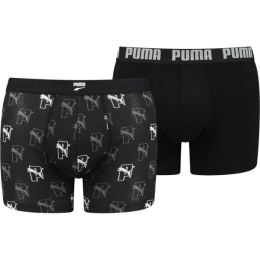 Снимка на Puma MEN AOP BOXER 2P Мъжки боксерки, черно, размер