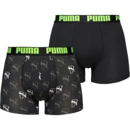 Снимка на Puma MEN CAT LOGO PRINT BOXER 2P Мъжки боксерки, черно, размер