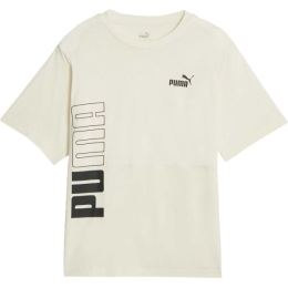 Снимка на Puma POWER LOGO LOVE COLOR BLOCK TEE Дамска тениска, бежово, размер