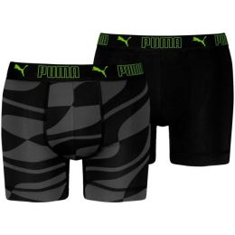 Снимка на Puma SPORT MICROFIBER PRINT BOXER 2P Мъжки боксерки, черно, размер