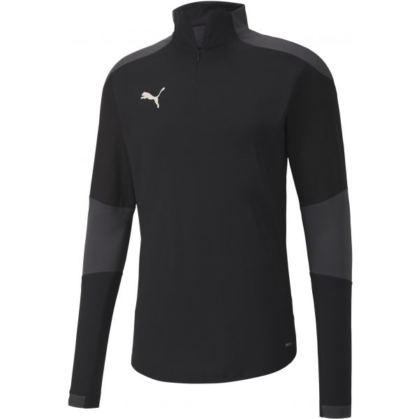 Снимка на Puma TEAM FINAL 21 TRAINING 14 ZIP TOP Мъжка тениска за трениране, черно, размер XXL