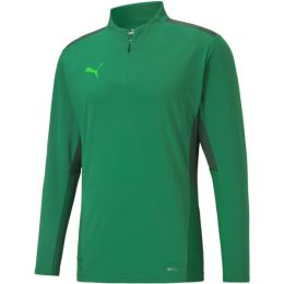 Снимка на Puma TEAMCUP 1/4 ZIP TOP Мъжки спортен суитшърт, зелено, размер