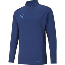 Снимка на Puma TEAMCUP 1/4 ZIP TOP Мъжки спортен суитшърт, синьо, размер XXL