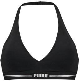 Снимка на Puma WOMEN PADDED HALTER TOP 1P Дамско бюстие, черно, размер