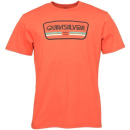 Снимка на Quiksilver RANGE LIFE FRONT SS Мъжка тениска, цвят сьомга, размер