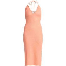 Снимка на Roxy LATE SUNSET HALTER Дамска лятна рокля, цвят сьомга, размер