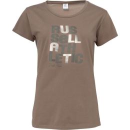 Снимка на Russell Athletic SS CREW T-SHIRT Дамска тениска, кафяво, размер
