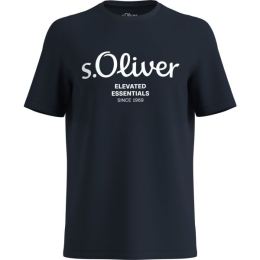 Снимка на s.Oliver LOGO T-NOOS Мъжка тениска, тъмносин, размер XXXL