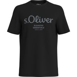 Снимка на s.Oliver LOGO T-NOOS Мъжка тениска, черно, размер XXXL