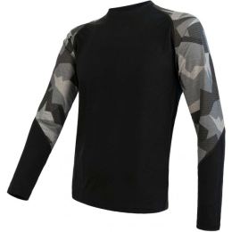Снимка на Sensor MERINO IMPRESS Мъжка функционална блуза, черно, размер
