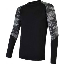 Снимка на Sensor MERINO IMPRESS Функционална мъжка блуза, черно, размер