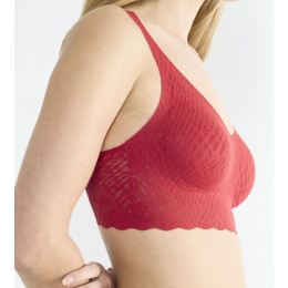 Снимка на SLOGGI ZERO FEEL BLISS FESTIVE BRALETTE Дамски сутиен, червено, размер