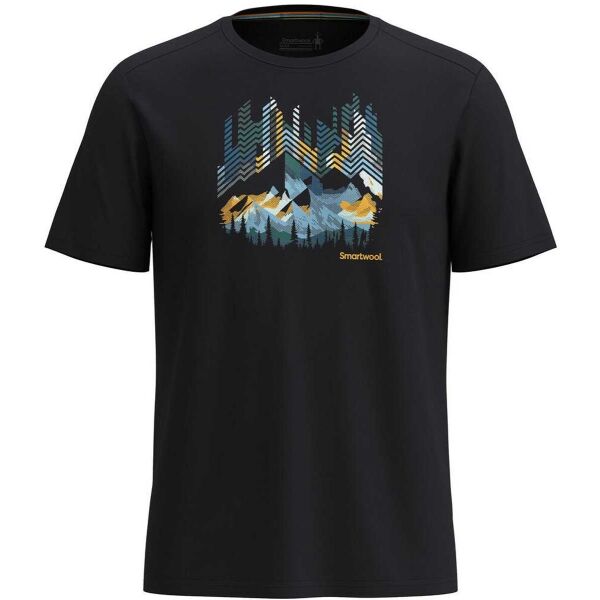 Снимка на Smartwool VITAL PEAKS ACTIVE SHORT SLEEVE GRAPHIC TEE Мъжка тениска, черно, размер
