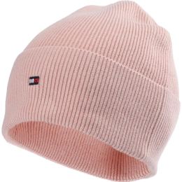 Снимка на Tommy Hilfiger ESSENTIAL FLAG BEANIE Дамска зимна шапка, розово, размер