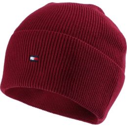 Снимка на Tommy Hilfiger ESSENTIAL FLAG BEANIE Дамска зимна шапка, червено, размер