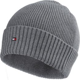 Снимка на Tommy Hilfiger ESSENTIAL FLAG BEANIE Мъжка зимна шапка, сиво, размер