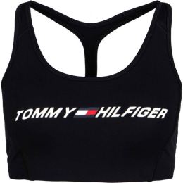 Снимка на Tommy Hilfiger LIGHT INTENSITY GRAPHIC BRA Дамско спортно бюстие, черно, размер