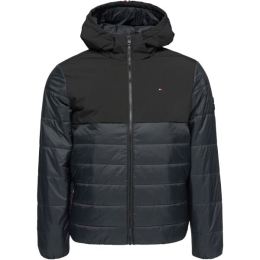 Снимка на Tommy Hilfiger MIXED MEDIA HOODED Мъжко зимно яке, черно, размер