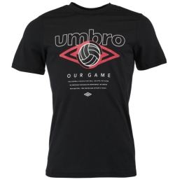 Снимка на Umbro FW RETRO FOOTVALL GRAPHIC TEE Мъжка тениска, черно, размер