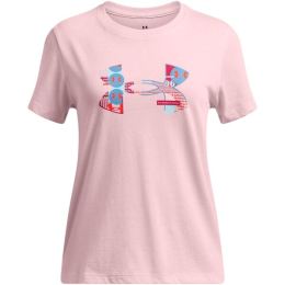 Снимка на Under Armour BIG LOGO FILL Момичешка тениска, розово, размер M