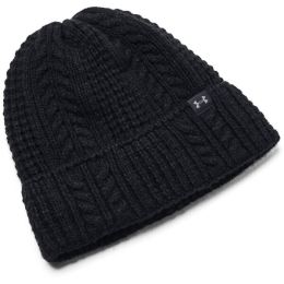 Снимка на Under Armour HALFTIME CABLE KNIT BEANIE Дамска зимна шапка, черно, размер