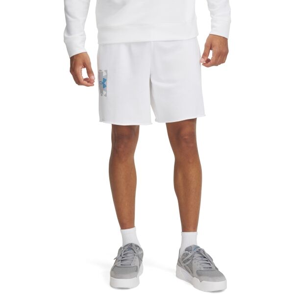 Снимка на Under Armour RIVAL TERRY LOGO Мъжки шорти, бяло, размер L