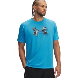 Снимка на Under Armour TECH PRINT FILL Мъжка тениска, синьо, размер