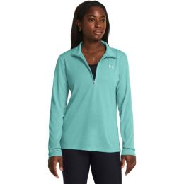Снимка на Under Armour TECH TEXTURED 1/2 ZIP Дамска блуза с дълг ръкав, тюркоазено, размер